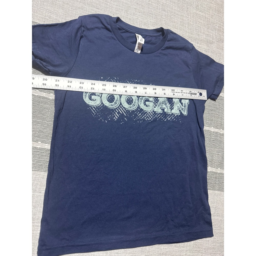 Kids GOOGAN T Shirt Navy Blue Graphic Tee Bella Canvas Size M 10-12 - Picture 3 of 5